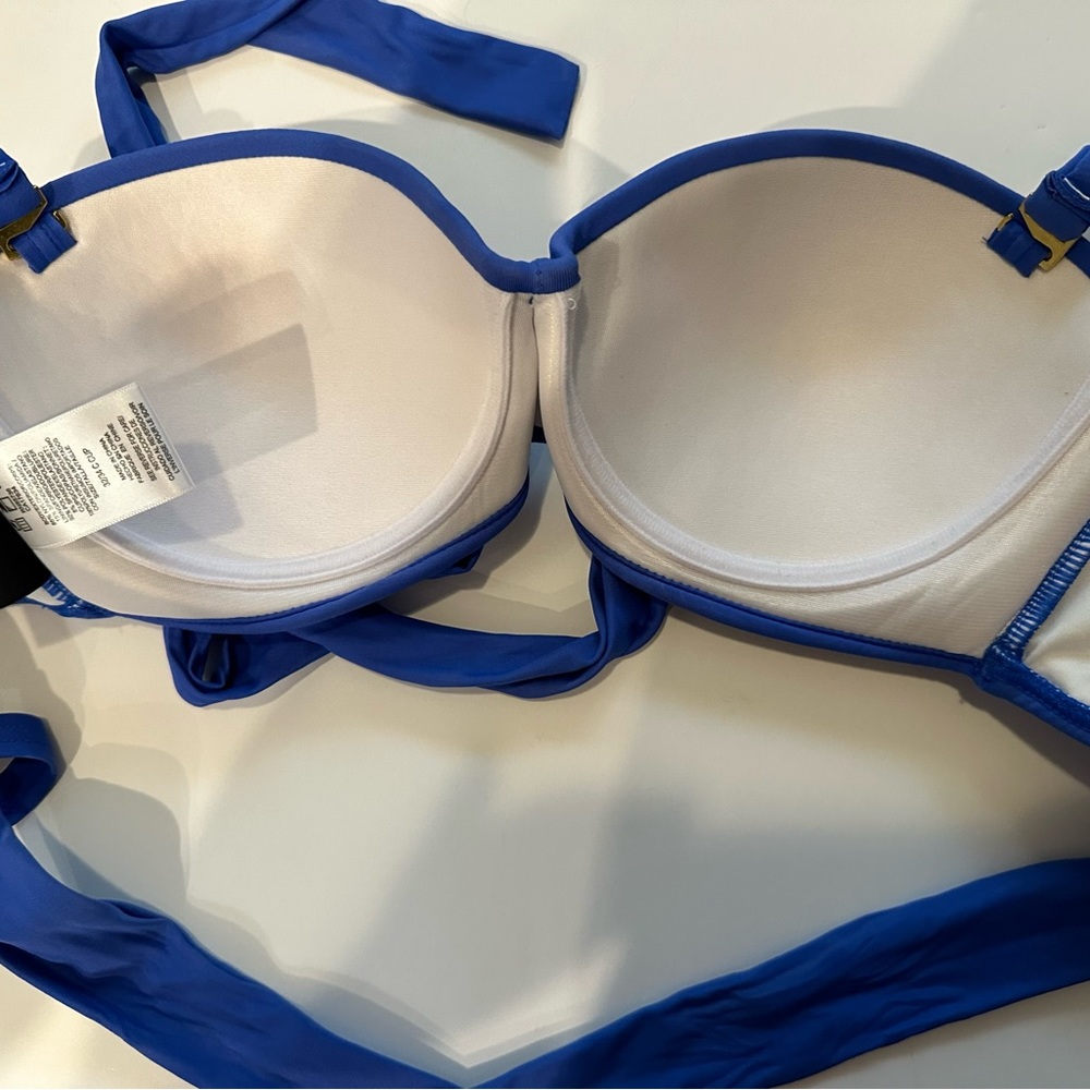 Coco Reef bikini top 32/34 C cup royal blue with changeable straps - Picture 3 of 10